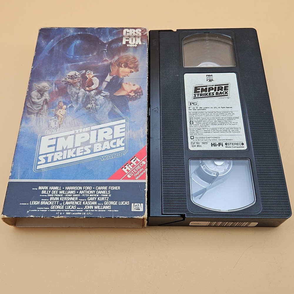 The‎ Empire Strikes Back (VHS, 1984, CBS Fox) Mark Hamill, Harrison Ford
